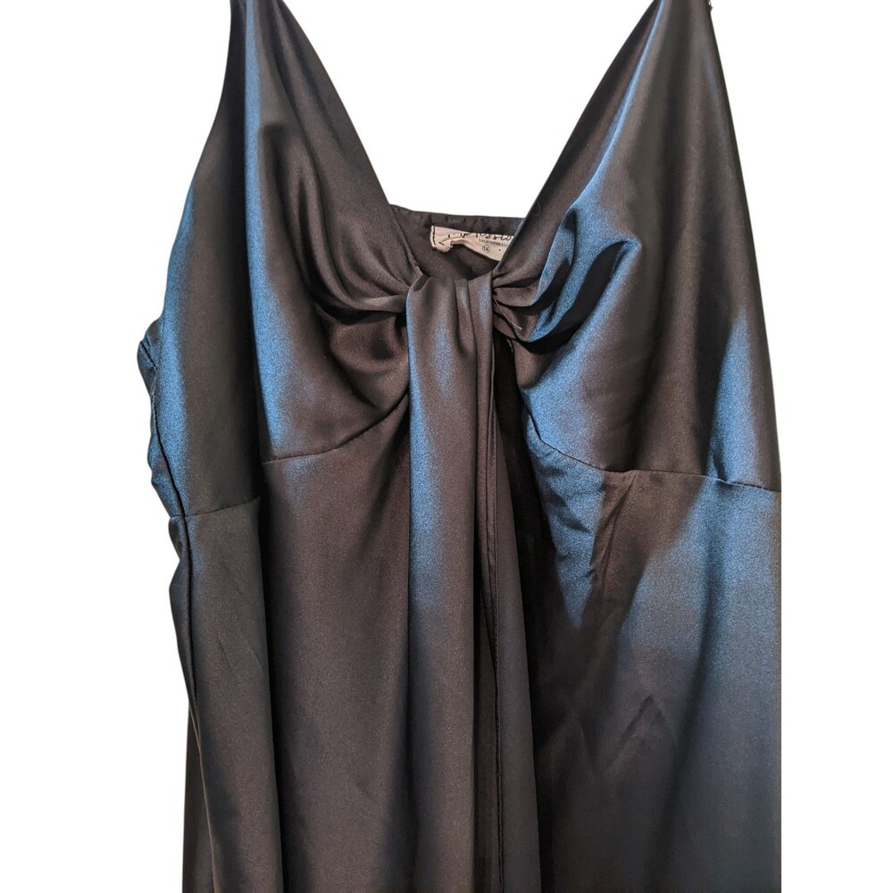 Impressions Slip Dress Maxi Lounge wear Black Vintage 1X